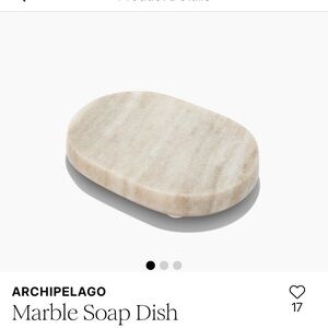 Archipelago Marble Soap Dish - Cream and Beige Veined